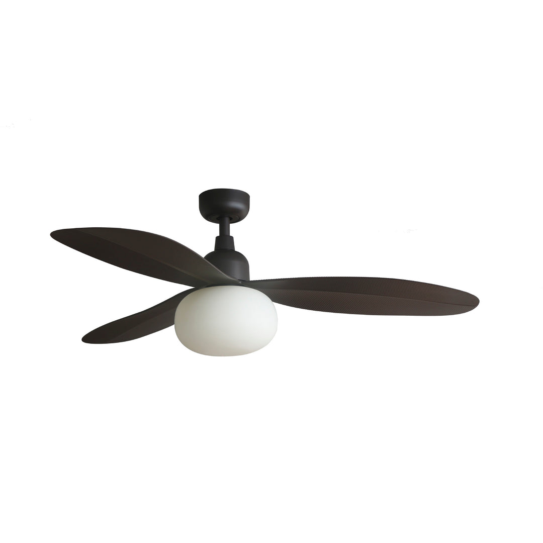 Ventilateur de plafond Palma marron avec lumière E27 de Faro Barcelona