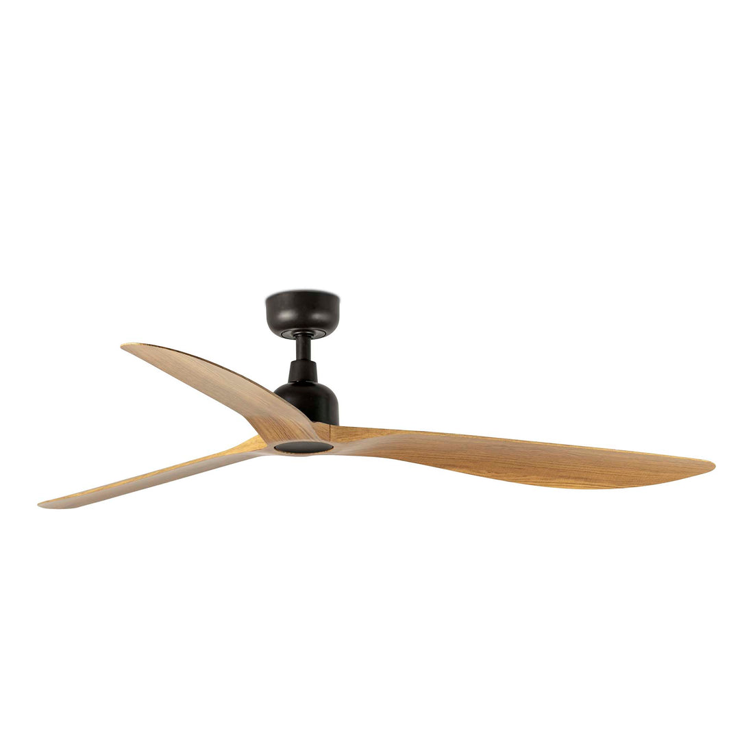 Ventilateur de plafond Outwood marron aux pales chêne de Faro Barcelona
