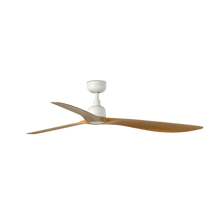 Ventilateur de plafond Outwood blanc aux pales chêne de Faro Barcelona