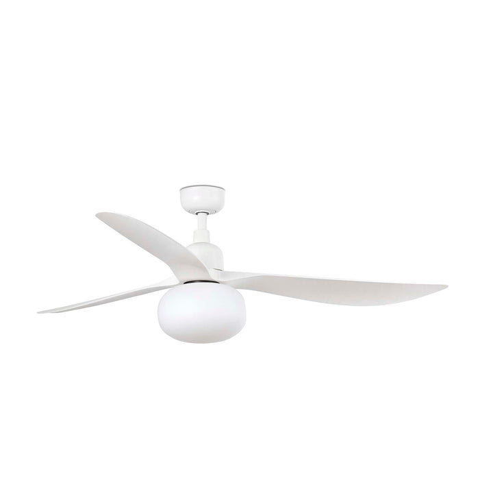 Ventilateur de plafond Outwood blanc avec lumière E27