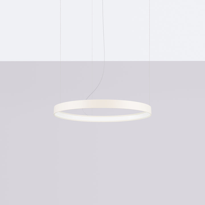 Lustre anneau RIO beige éteinte, suspendu