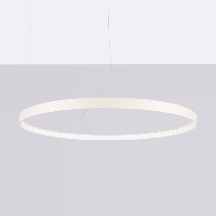 Lustre anneau RIO beige éteinte, suspendu