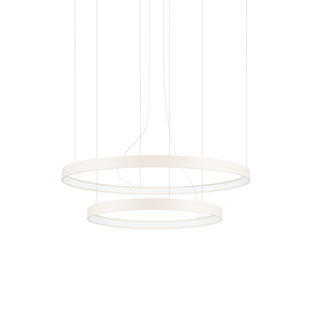Lustre anneau RIO beige vue d'ensemble