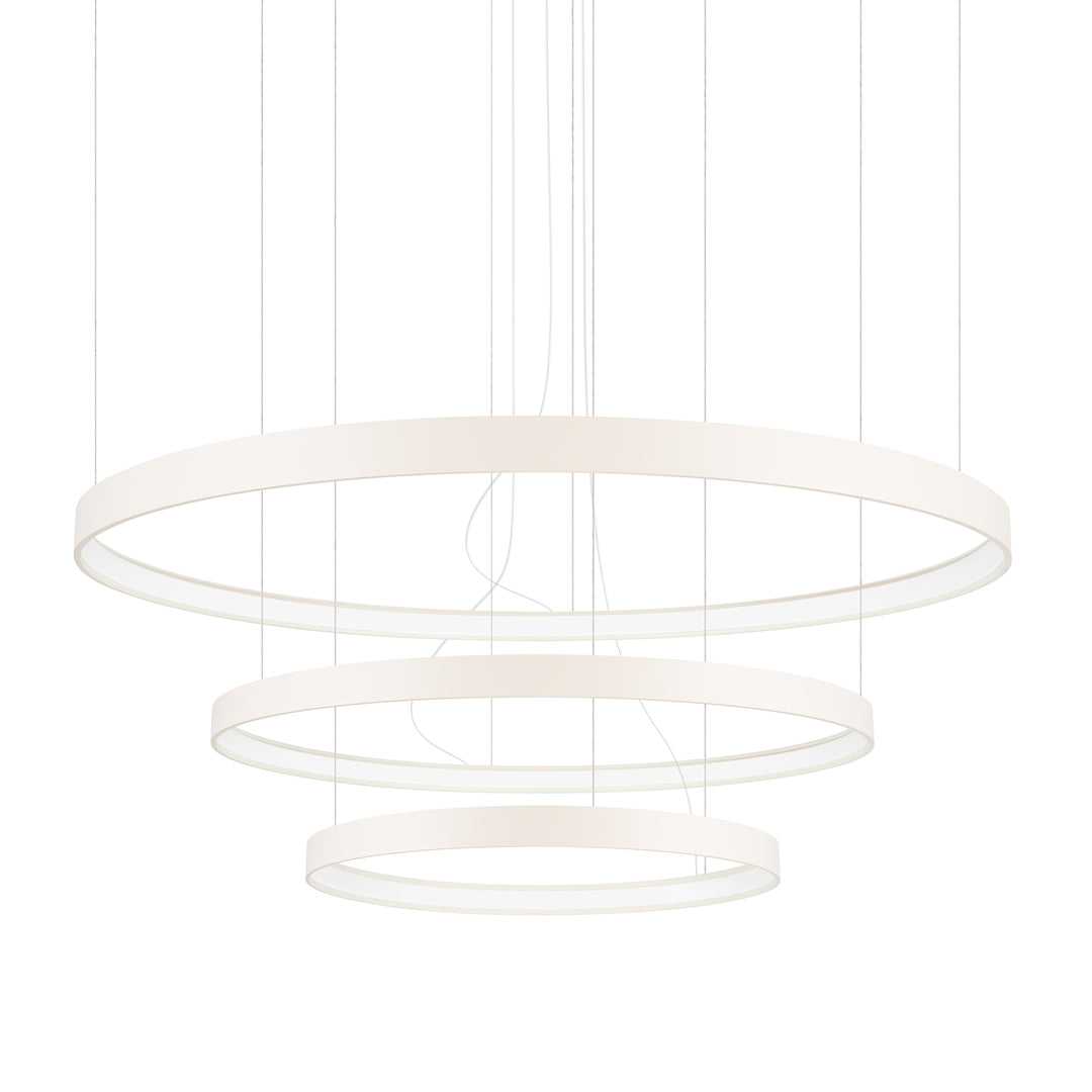 Lustre anneau RIO beige vue d'ensemble