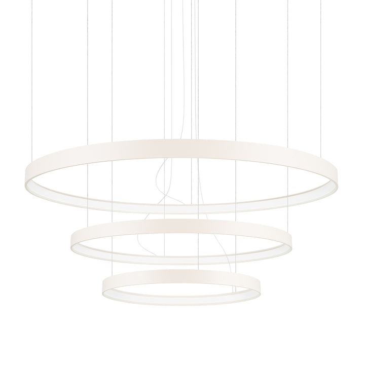 Lustre anneau RIO beige vue d'ensemble