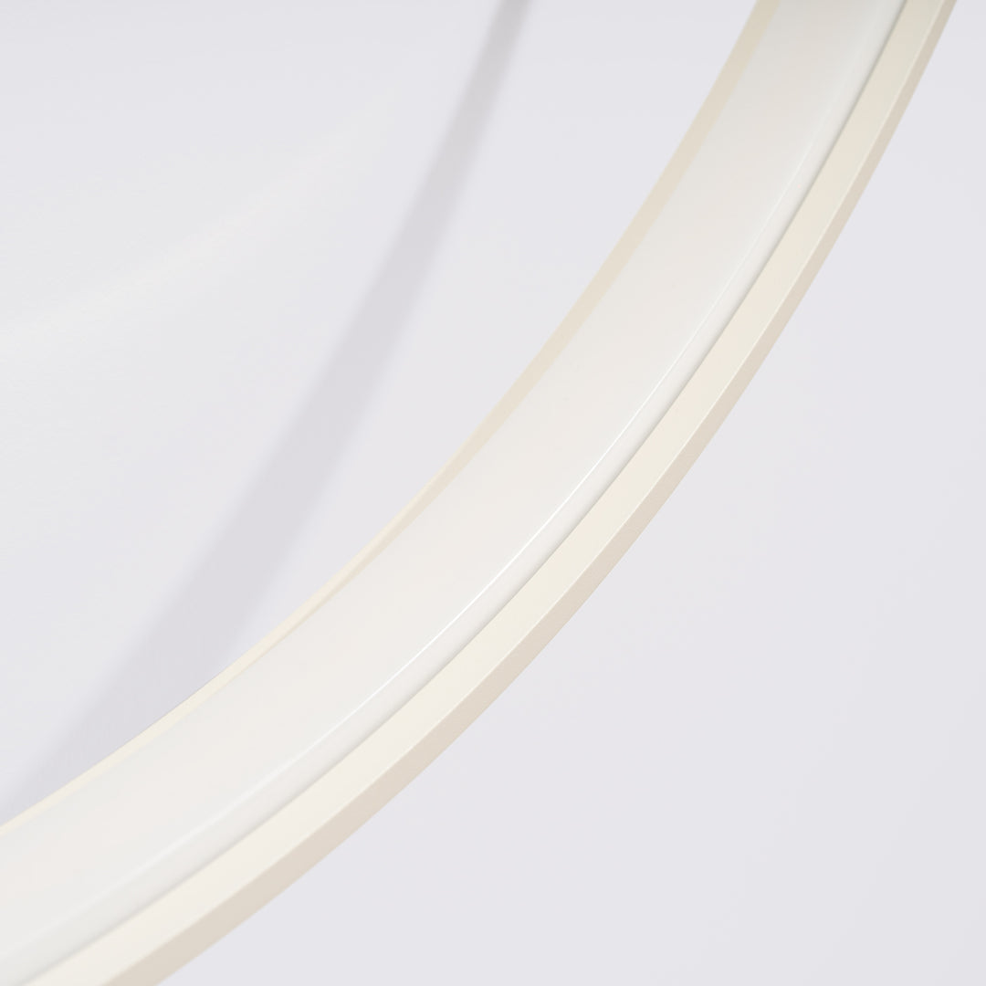 Plafonnier anneau RIO beige éteinte, vue de dessous