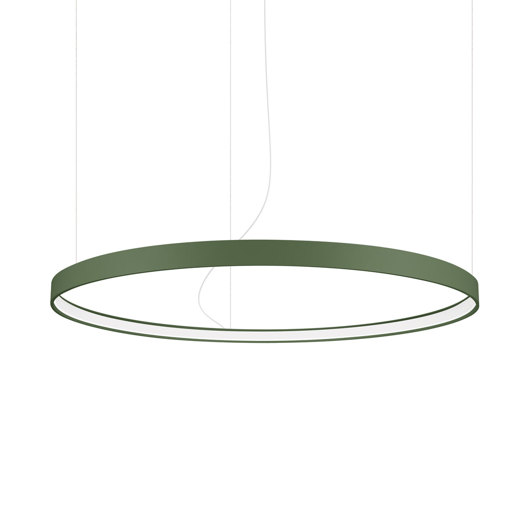 Lustre anneau RIO vert olive vue d'ensemble