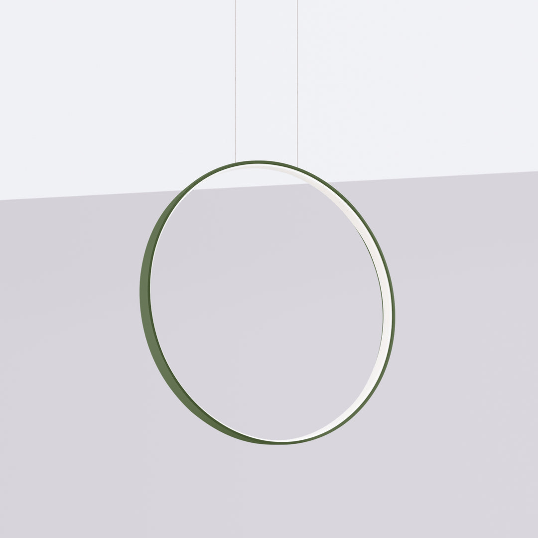 Suspension anneau RIO vert olive éteinte, suspendue