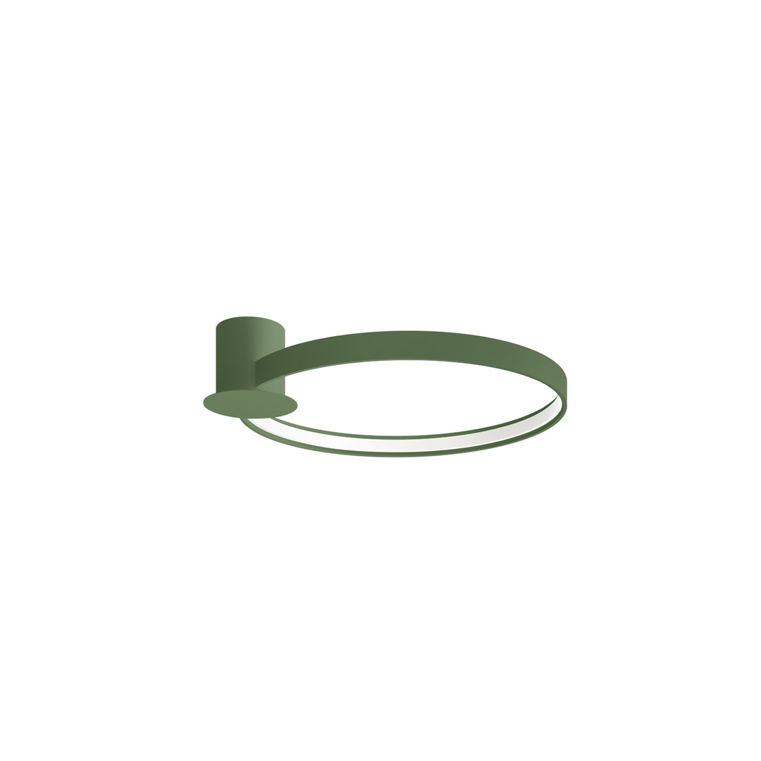 Plafonnier anneau RIO vert olive vue d'ensemble