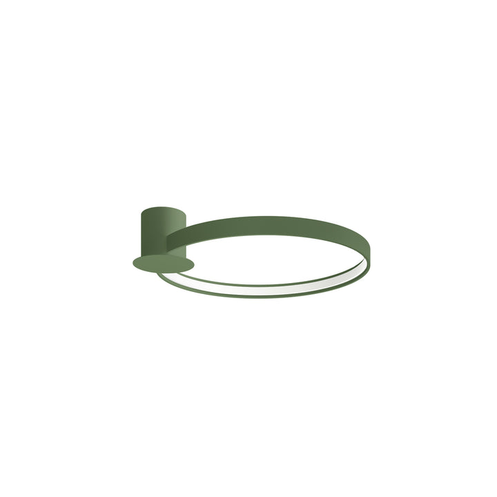 Plafonnier anneau RIO vert olive vue d'ensemble