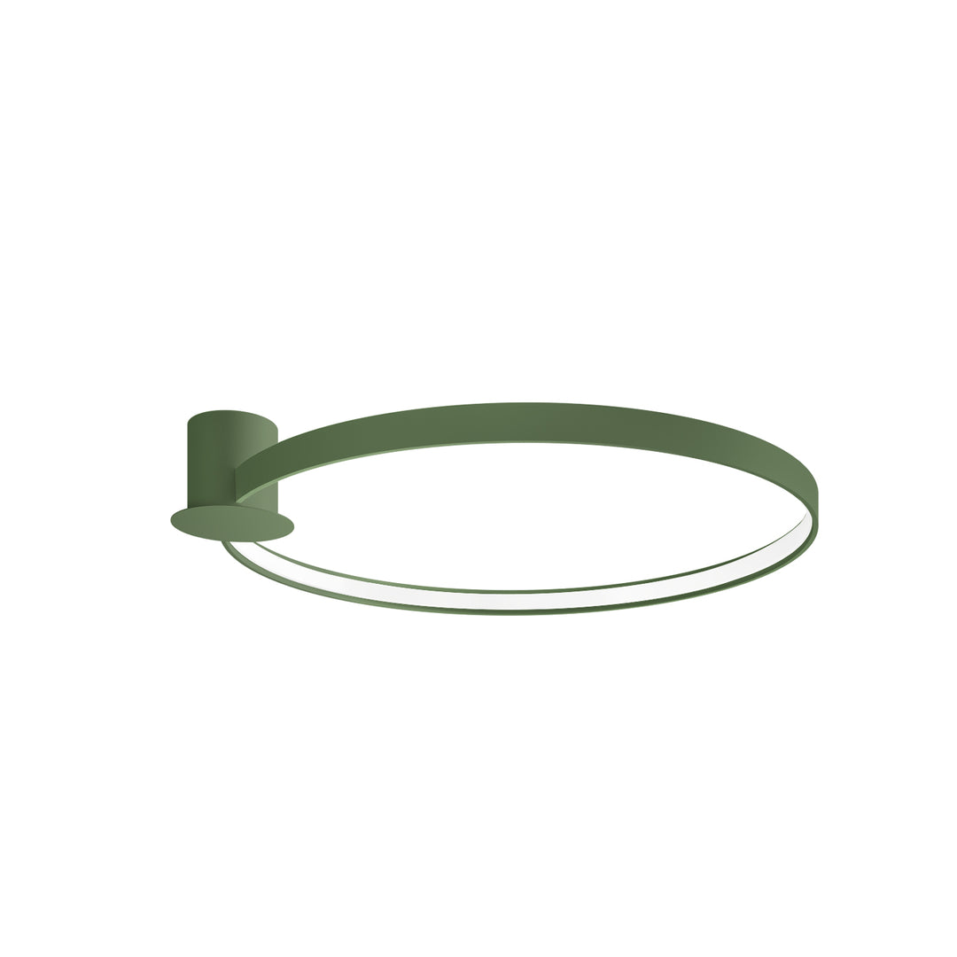 Plafonnier anneau RIO vert olive vue d'ensemble