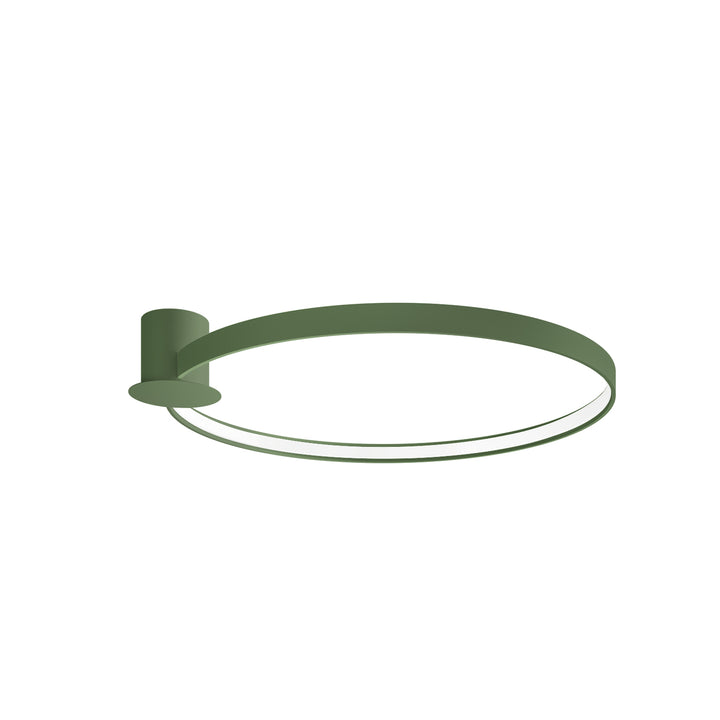 Plafonnier anneau RIO vert olive vue d'ensemble