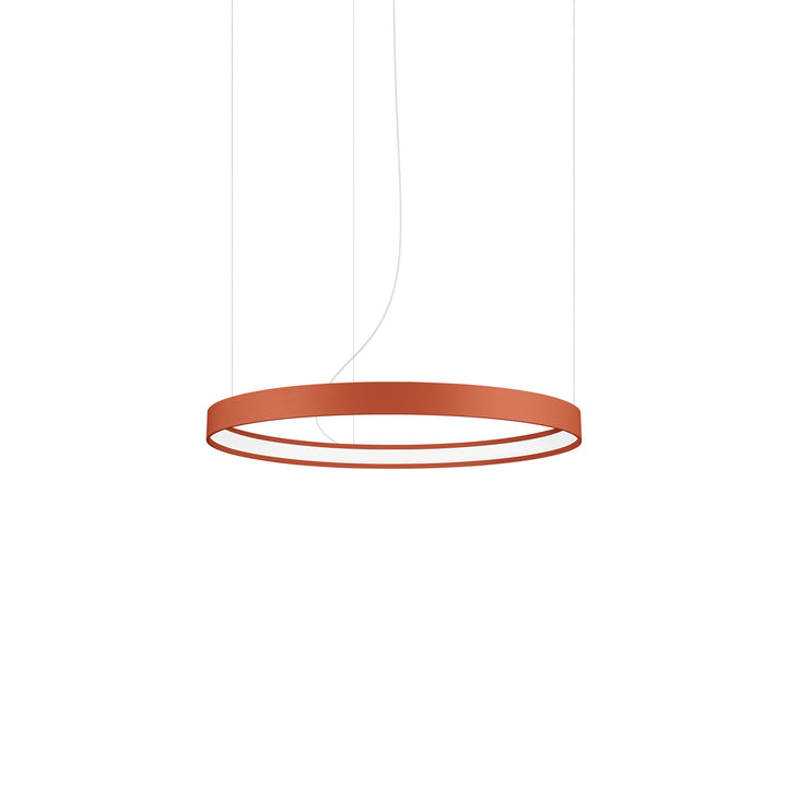 Lustre anneau RIO ocre rouge vue d'ensemble