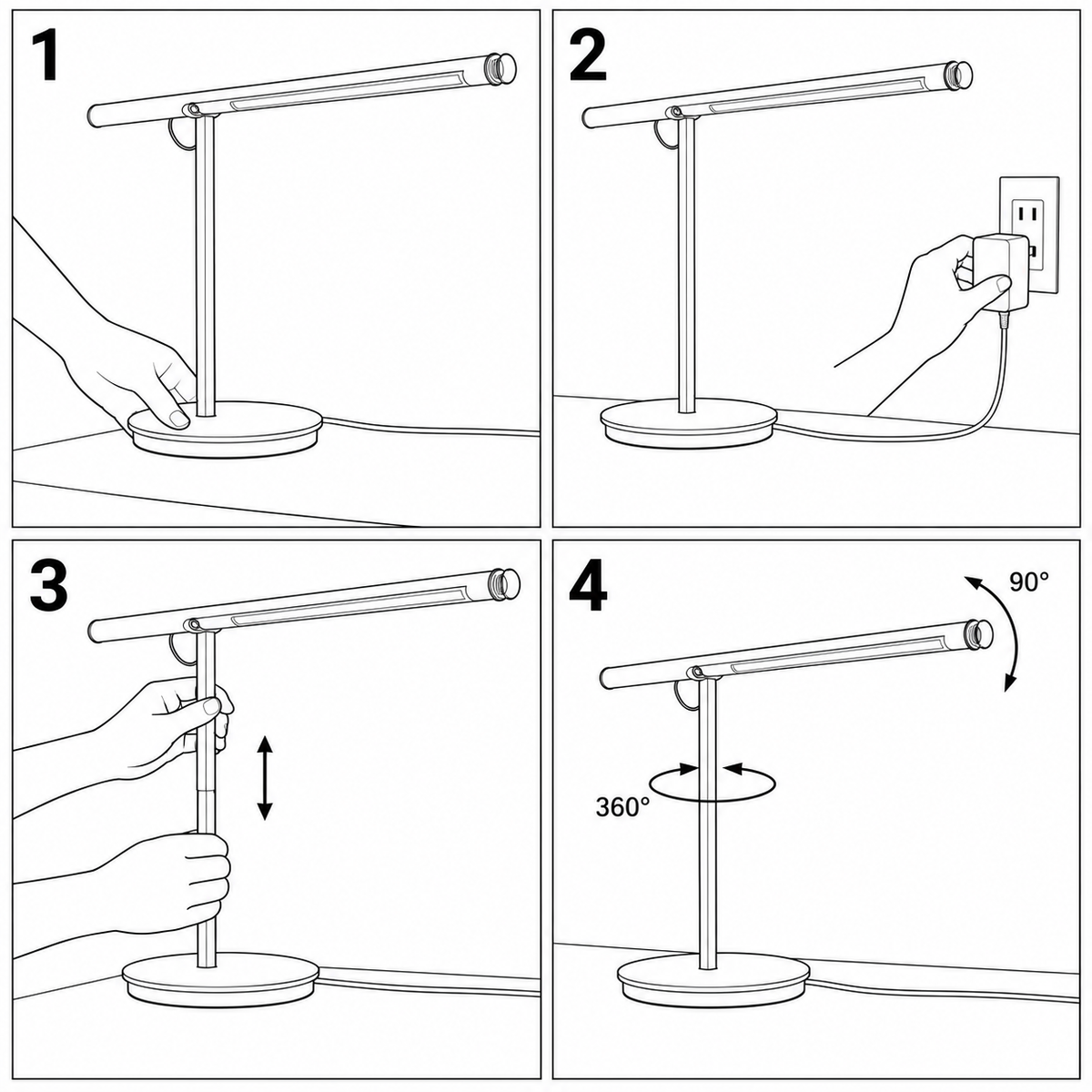 Schéma d'installation du luminaire