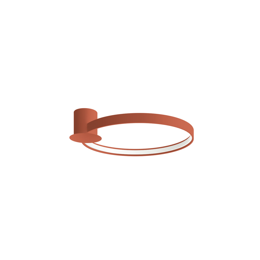 Plafonnier anneau RIO ocre rouge vue d'ensemble