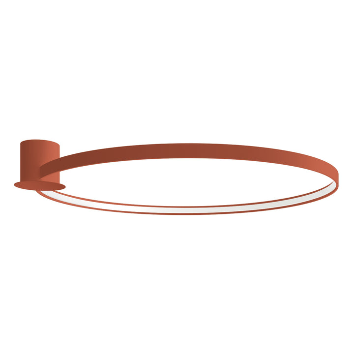 Plafonnier anneau RIO ocre rouge vue d'ensemble