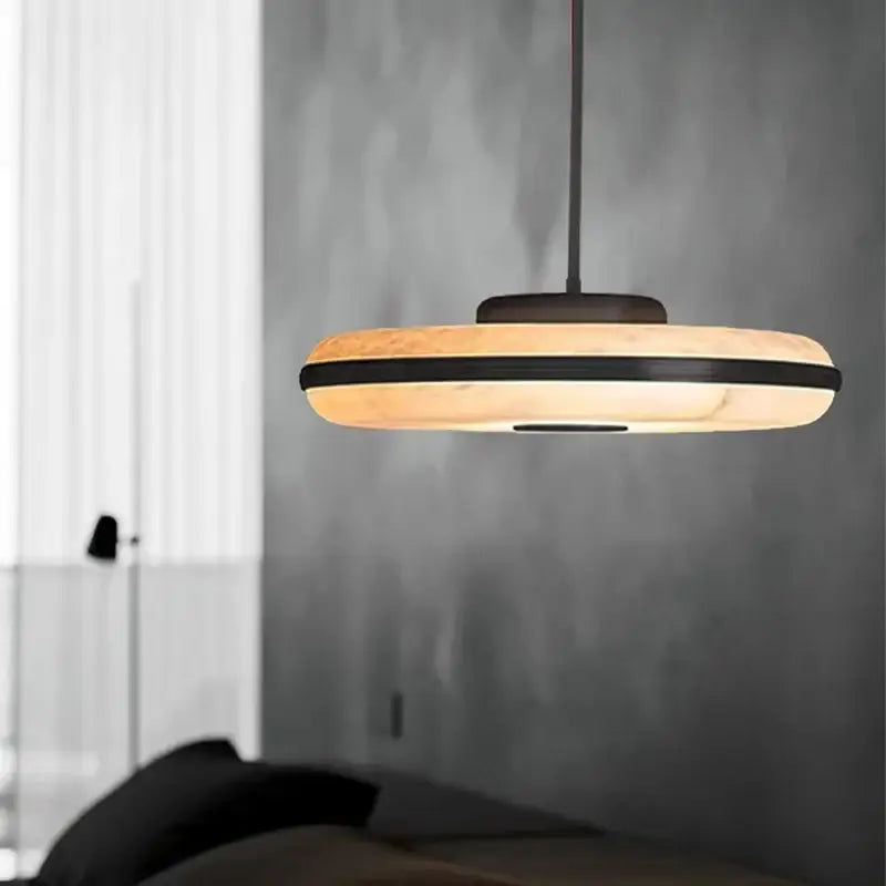 Suspension luminaire design led marbré pour salon moderne