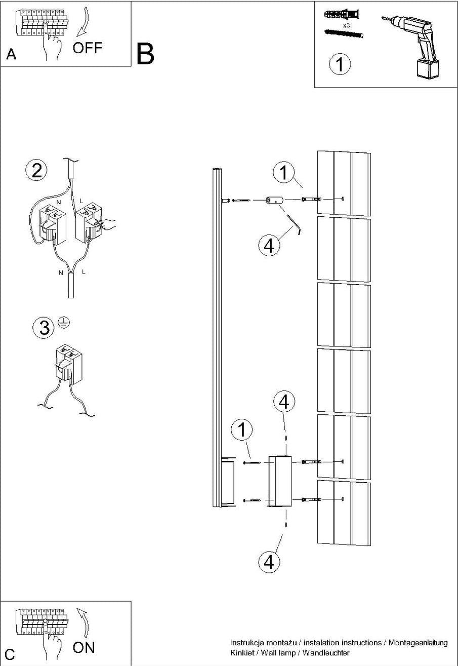 Schéma d'installation du luminaire