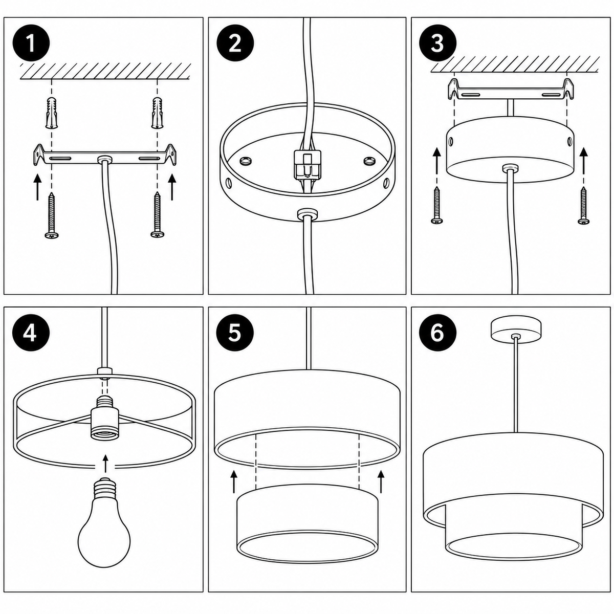 Schéma d'installation du luminaire