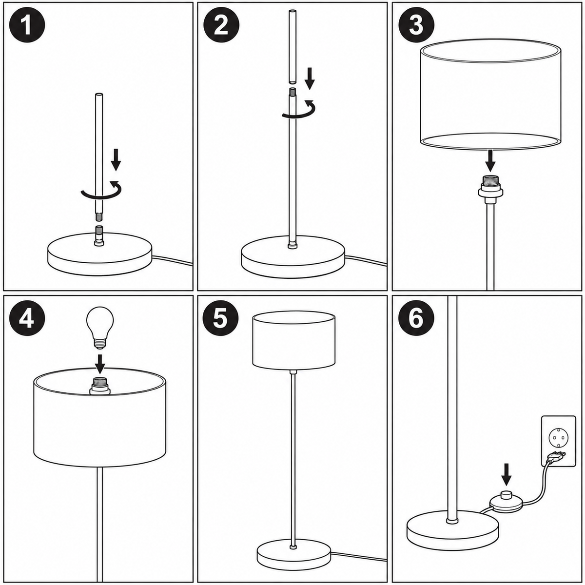 Schéma d'installation du luminaire