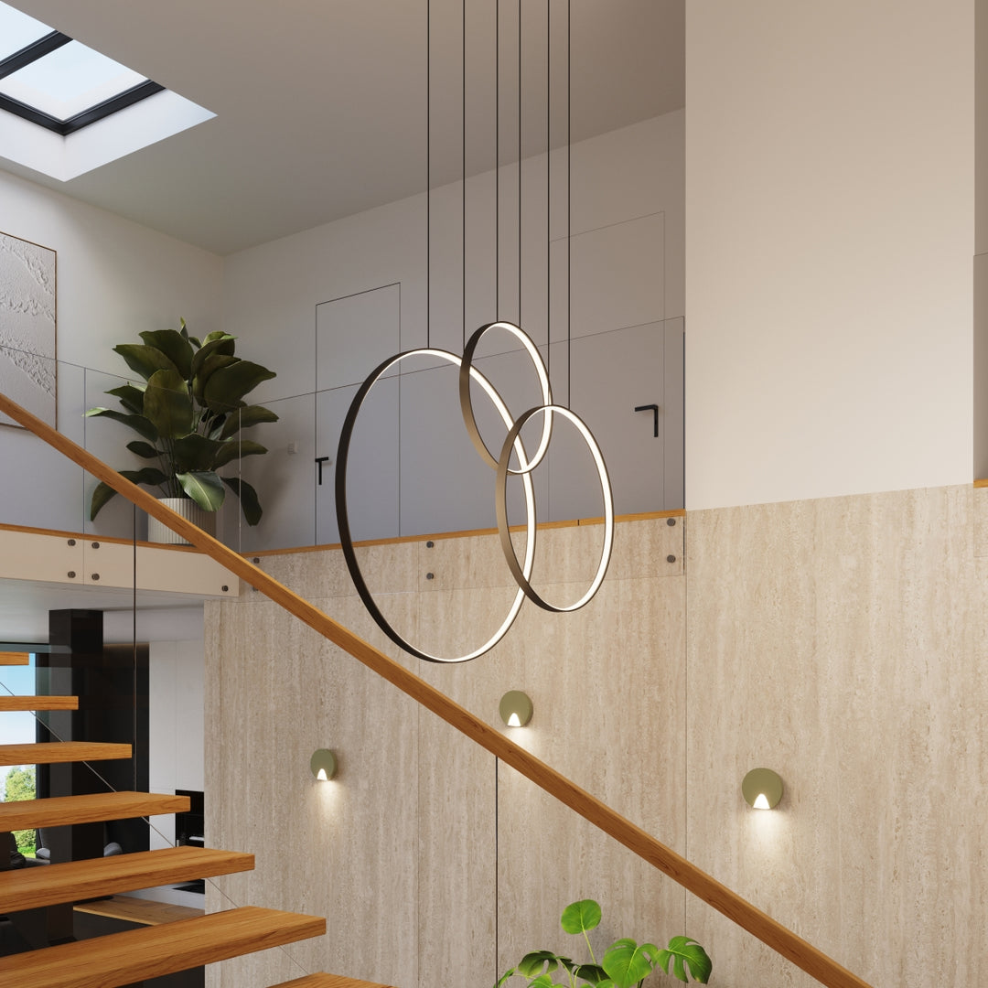 Suspension anneau RIO blanc au-dessus d'une coiffeuse