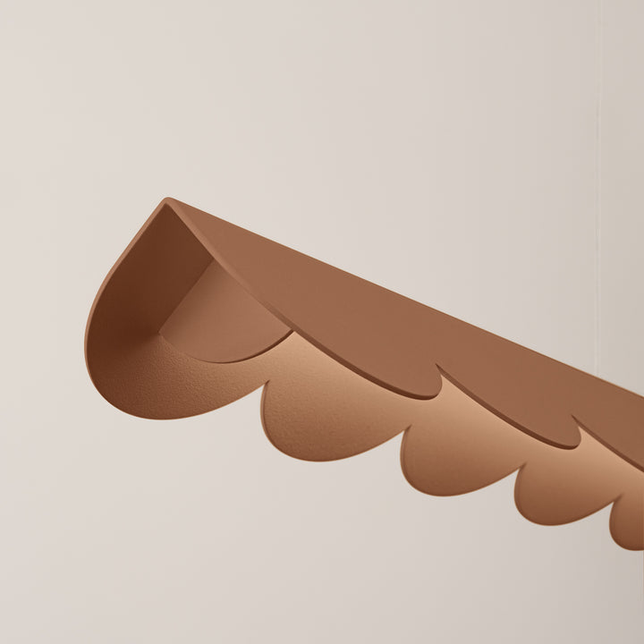 Suspension BISCUIT moka allumée, détail des festons