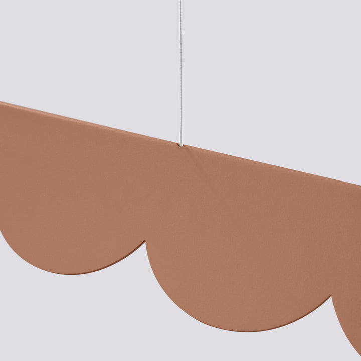 Suspension BISCUIT moka allumée, bandeau LED