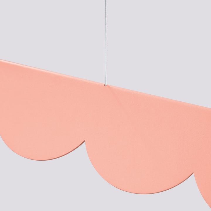 Suspension BISCUIT pêche allumée, bandeau LED