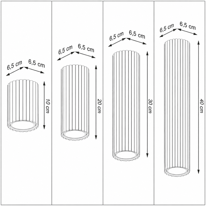 Luminaire Plafonnier | KARBON 30 (Tube )