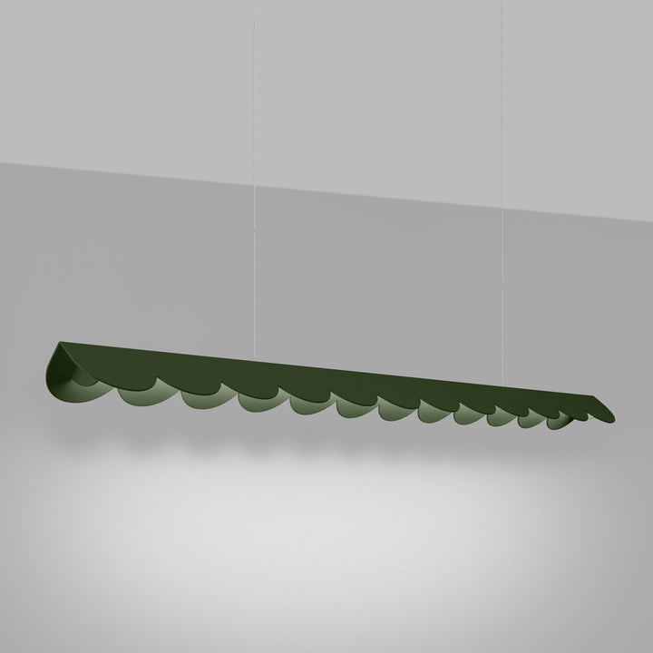 Suspension BISCUIT vert olive allumée, suspendue