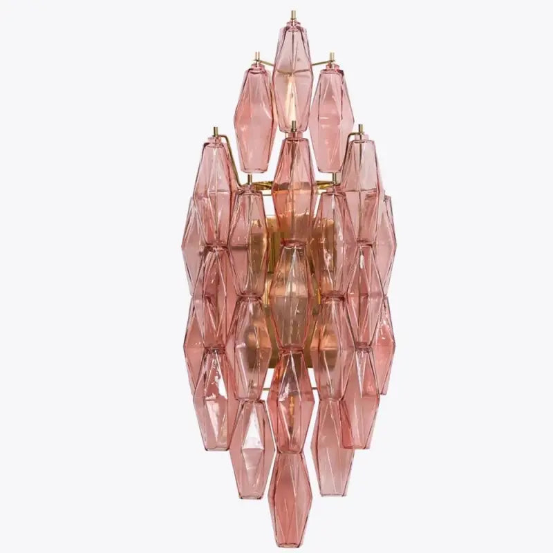 Applique murale contemporaine en verre design géométrique