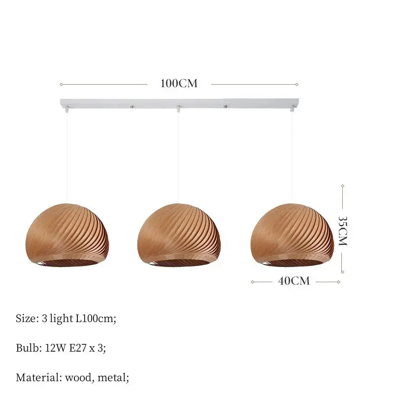 Suspension moderne en bois design élégant style chic