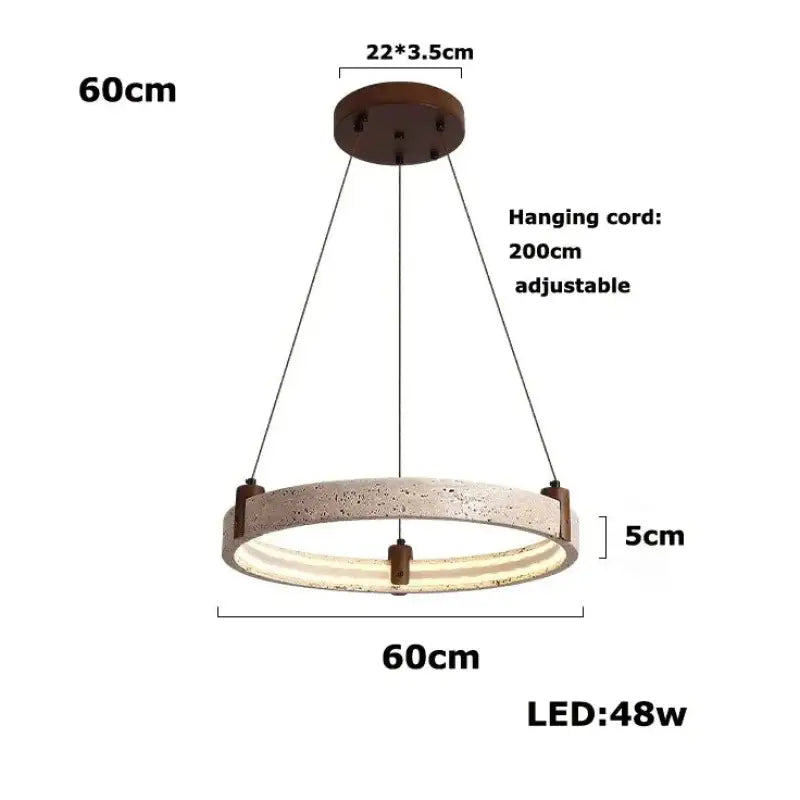 Suspension led design moderne élégant marron beige chic