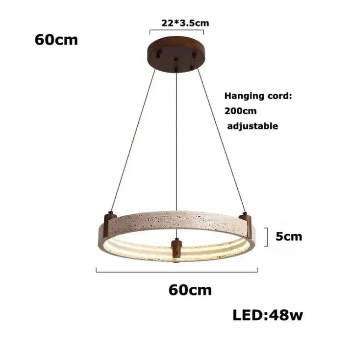 Suspension led design moderne élégant marron beige chic