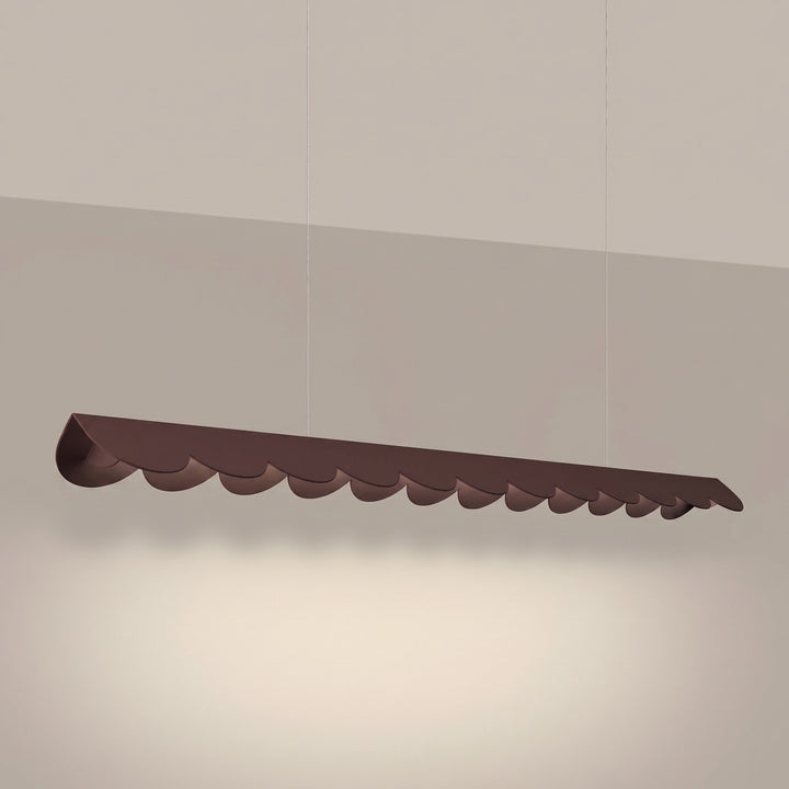 Suspension BISCUIT marron allumée, suspendue