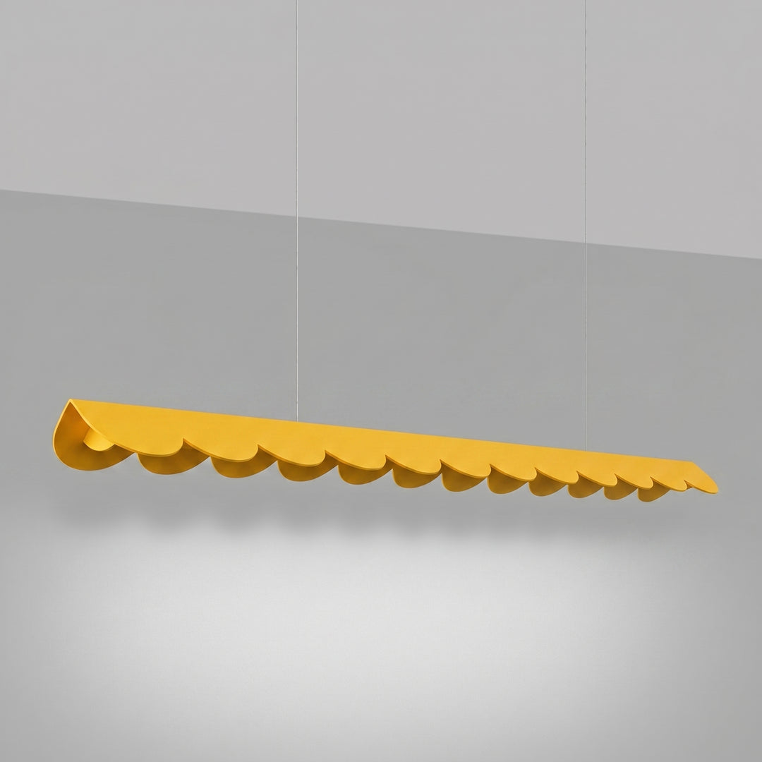 Suspension BISCUIT jaune allumée, suspendue