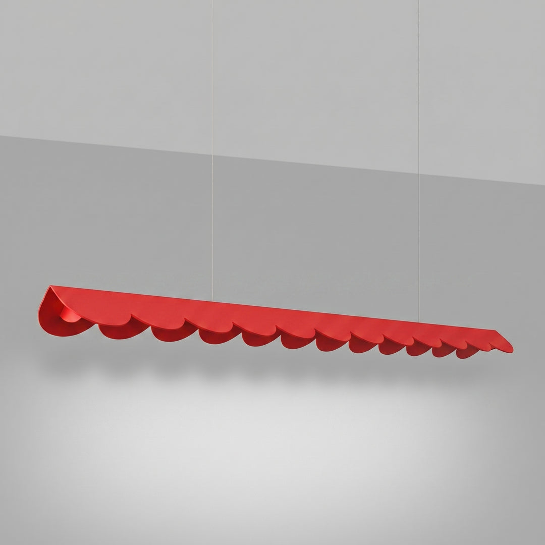 Suspension BISCUIT rouge allumée, suspendue
