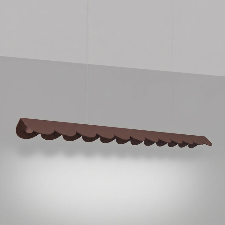 Suspension BISCUIT marron allumée, suspendue