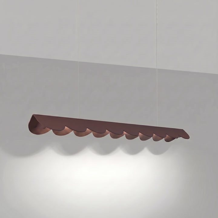Suspension BISCUIT marron allumée, suspendue