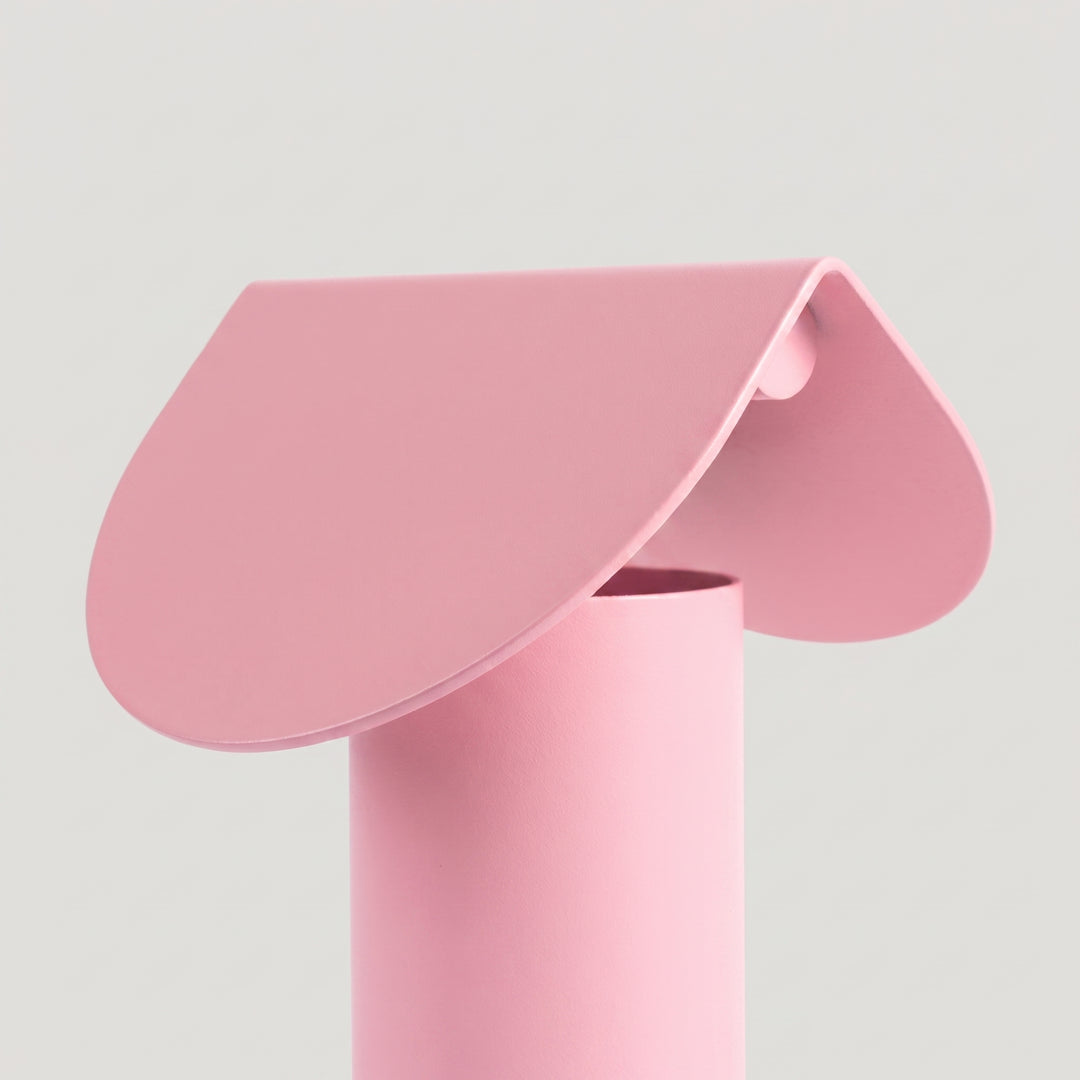 Lampe à poser BISCUIT rose détail de l'abat-jour