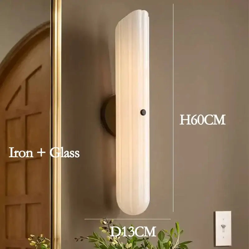 Applique élégante en verre et fer design contemporain