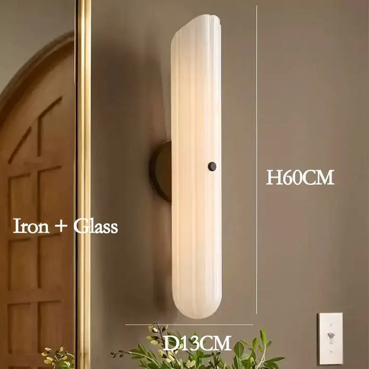 Applique élégante en verre et fer design contemporain