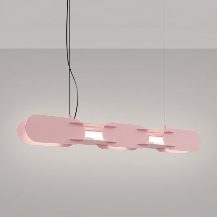 Suspension CHAIN rose allumée, suspendue