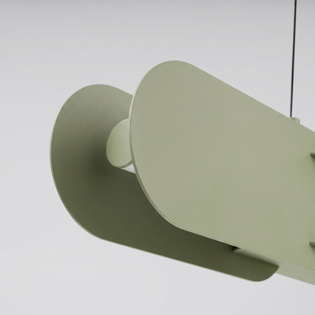 Suspension CHAIN vert olive détail d'un maillon