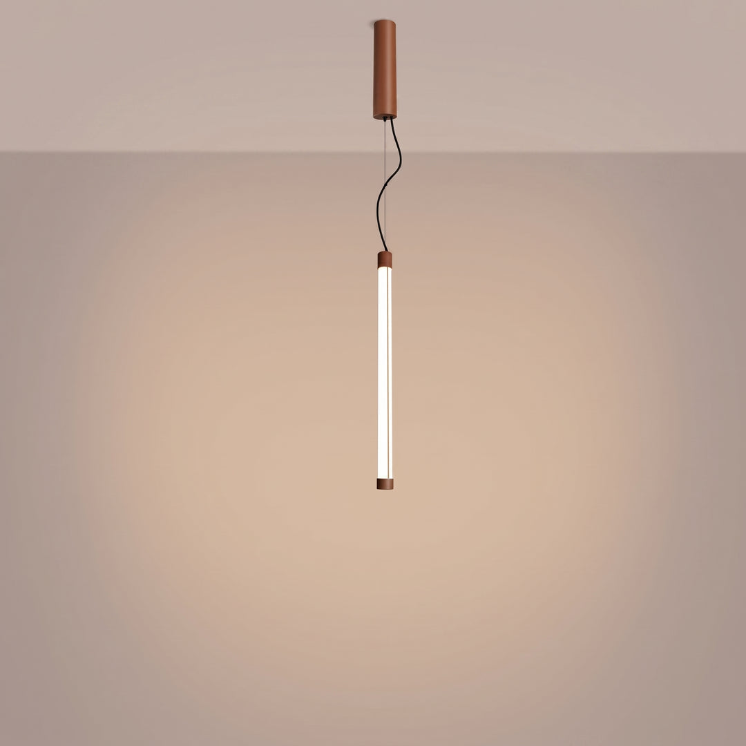 Suspension tube TRANG moka allumée, suspendue