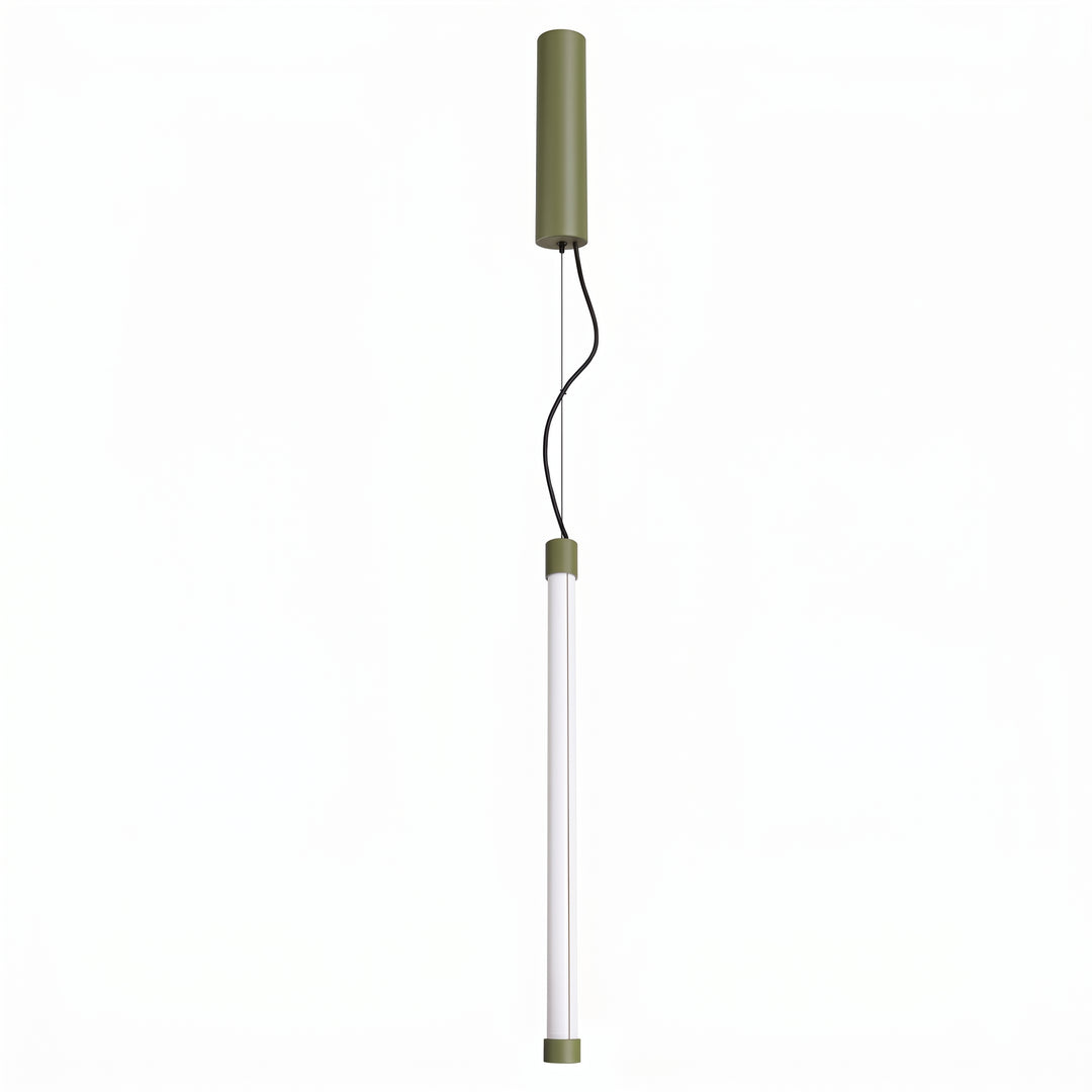 Suspension tube TRANG vert olive vue d'ensemble