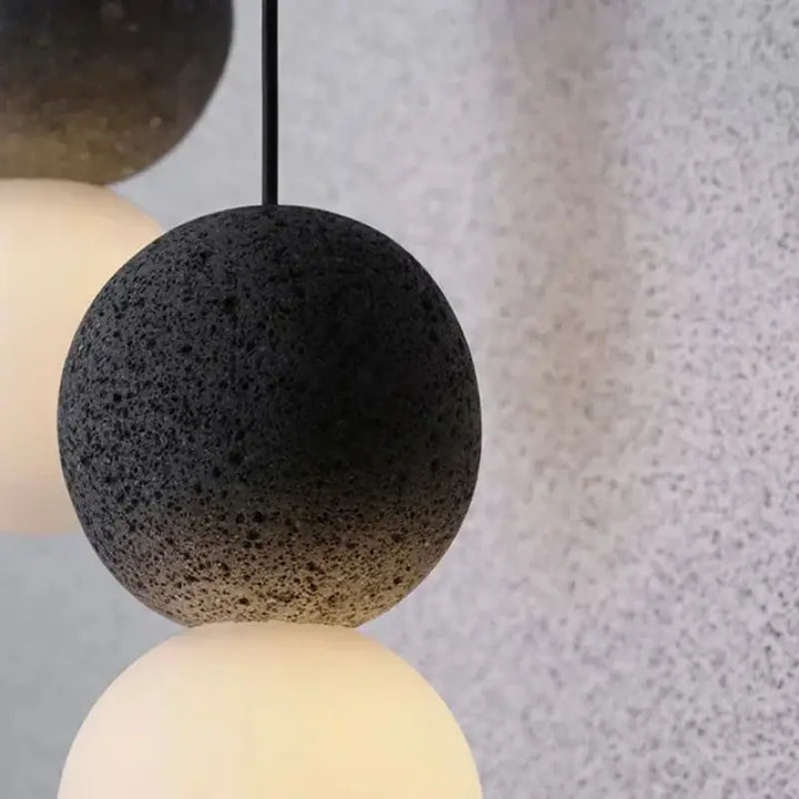 Suspension luminaire béton au design rond et élégant stylé