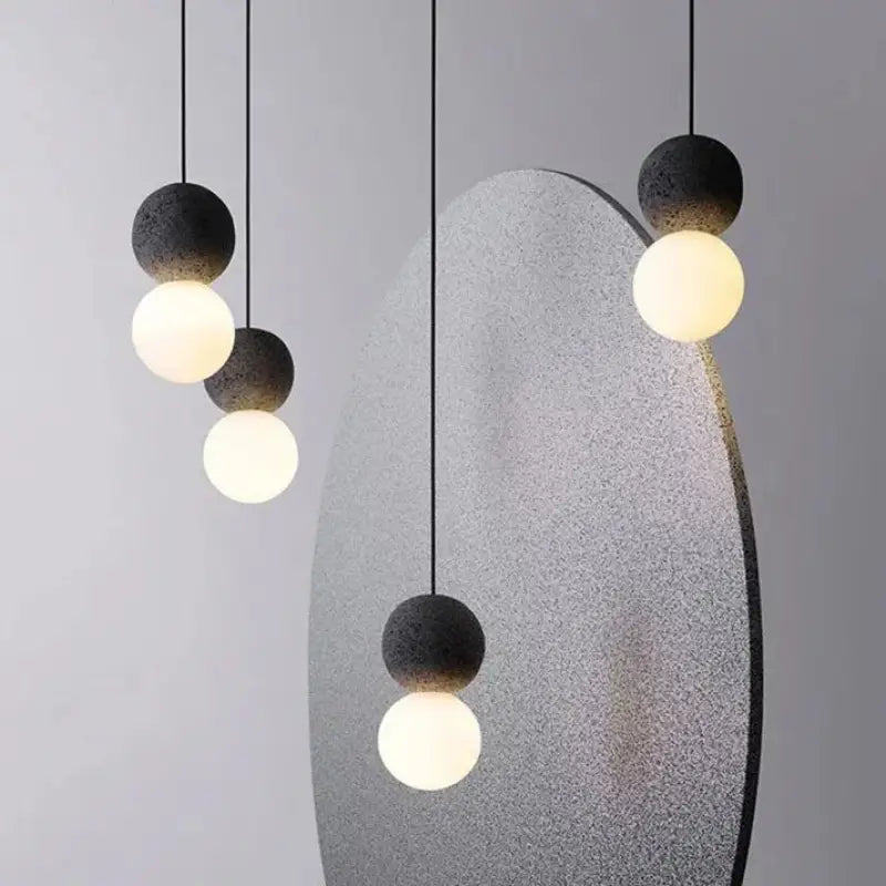 Suspension luminaire béton au design rond et élégant stylé