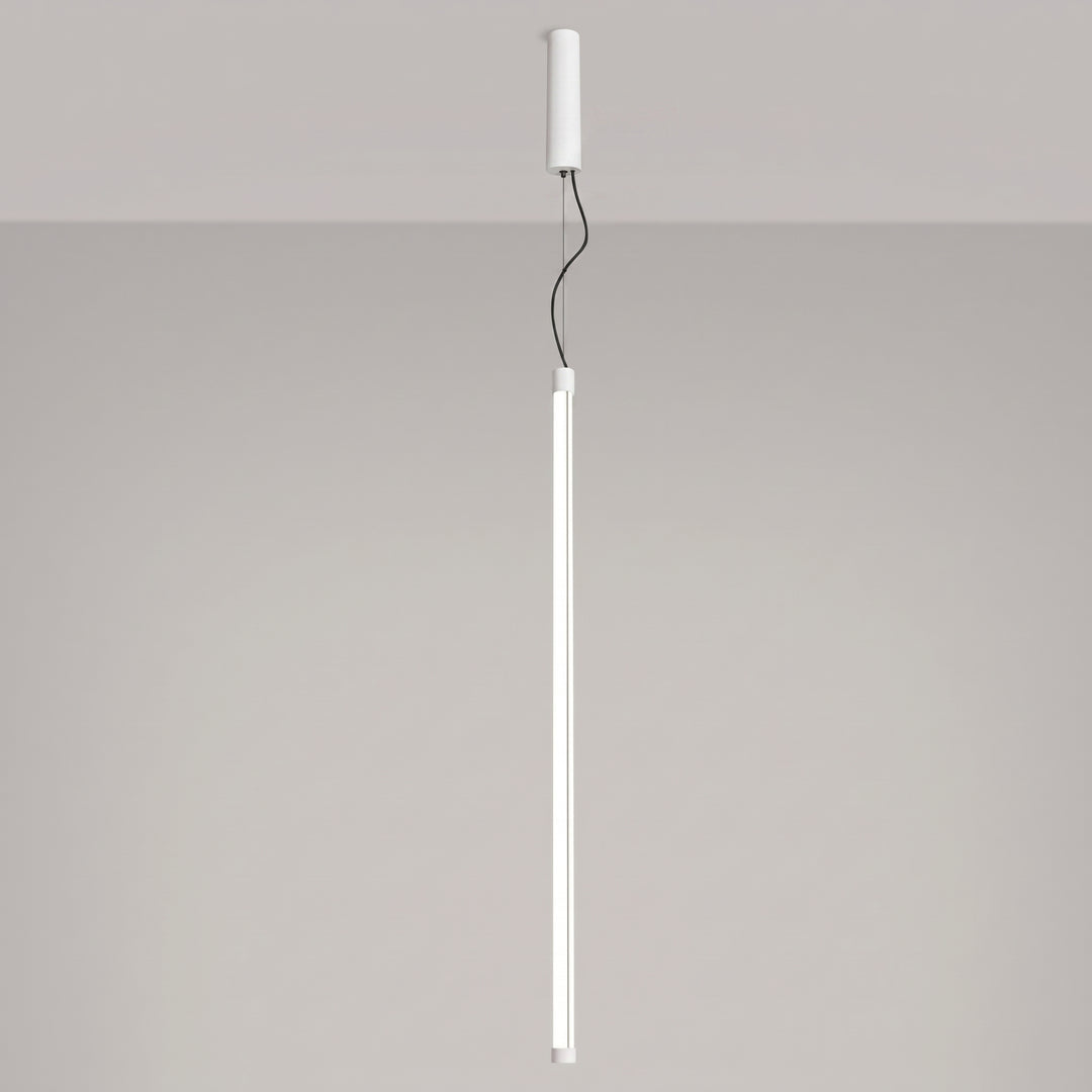 Suspension tube TRANG blanc allumée, suspendue