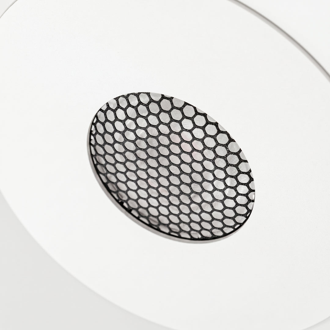 Suspension FINT blanc détail de la grille anti-éblouissement